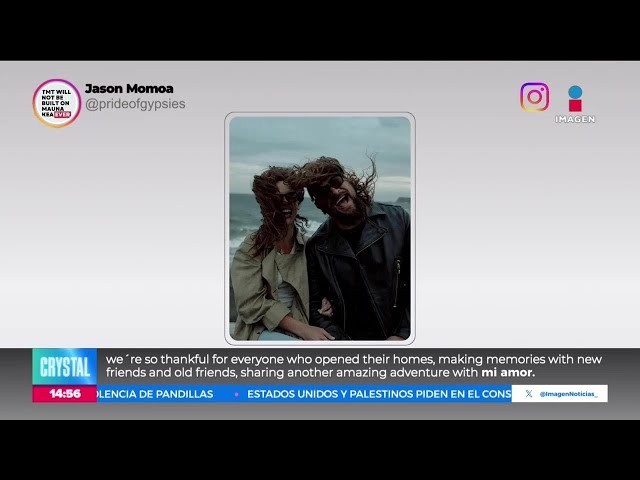 ⁣Jason Momoa confirma su relación con Adria Arjona | Noticias con Crystal Mendivil