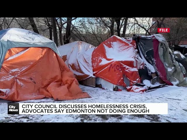 ⁣Edmonton homelessness crisis