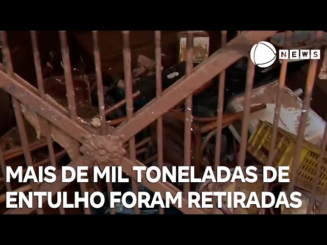 Mais de mil toneladas de entulho já foram recolhidas no RS