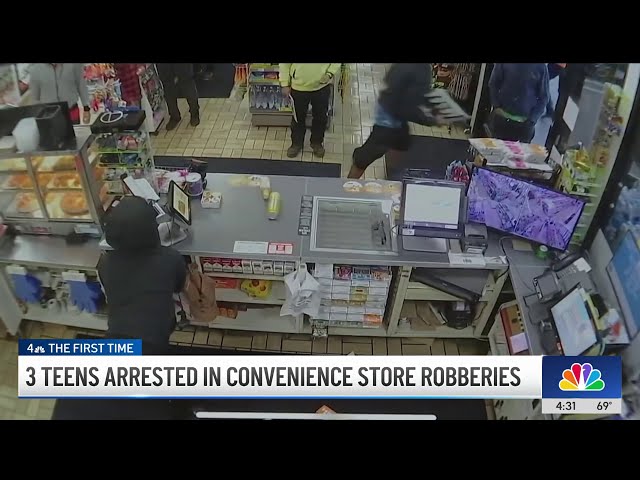 ⁣3 teens arrested in convenience store robberies