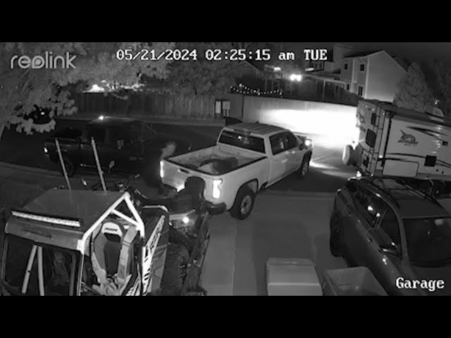 ⁣Parker thief steals trailer hitch, neighbor's trailer