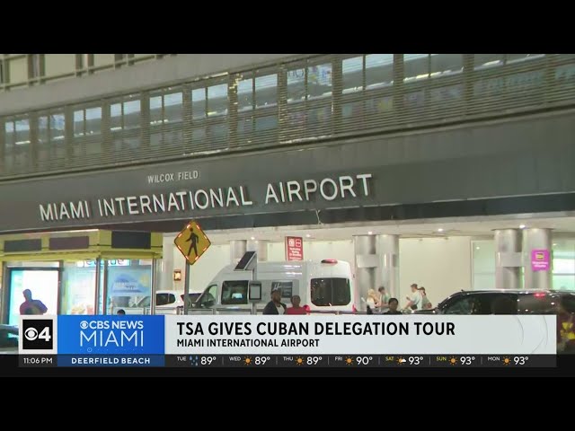 ⁣Cuban government delegation tour of secure areas at Miami airport draws ire of county leaders
