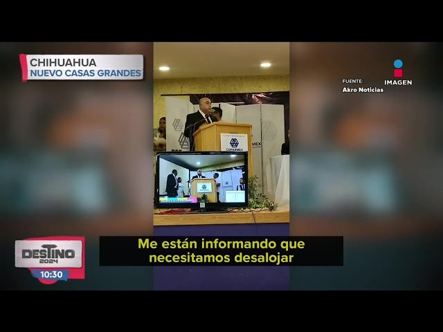 ⁣Amenaza de bomba interrumpió debate de candidatos a alcaldía en Nuevo Casas Grandes, Chihuahua