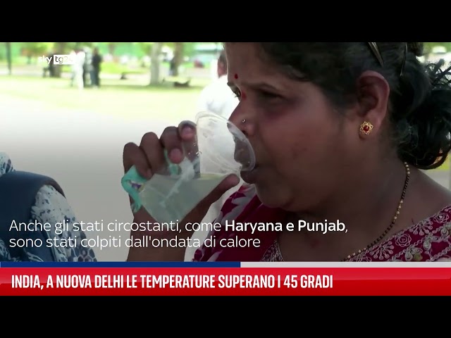 ⁣India, ondata di caldo da record a New Delhi
