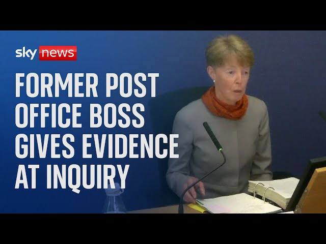 ⁣Post Office Inquiry: Former Post Office boss Paula Vennells gives evidence