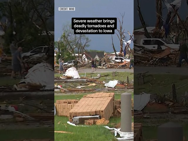 ⁣Deadly tornadoes devastate Iowa as severe weather rips through parts of Midwest