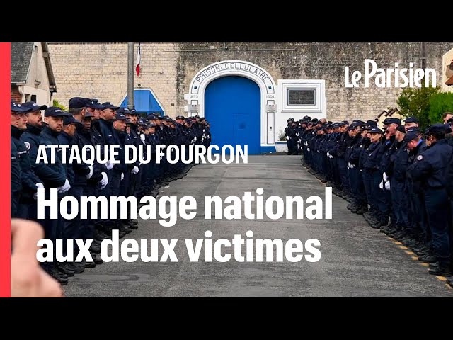 ⁣ EN DIRECT - Fourgon attaqué : suivez l' hommage national aux deux surveillants pénitentiaires 