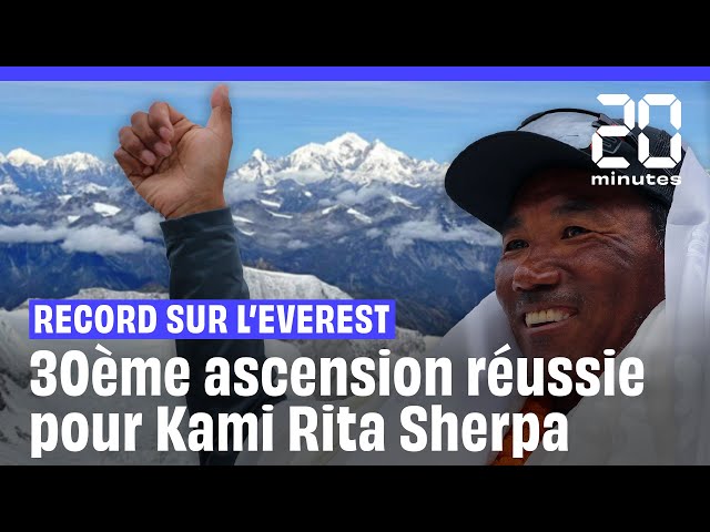 ⁣L'alpiniste népalais Kami Rita Sherpa gravit l'Everest pour la 30e fois, un record mondial