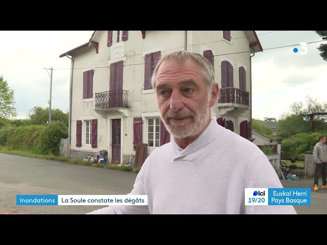 Inondations en Soule : de nombreux dégâts dans le village de Viodos