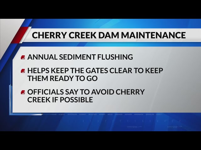 ⁣Minor flooding possible during Cherry Creek Dam flush on Wednesday