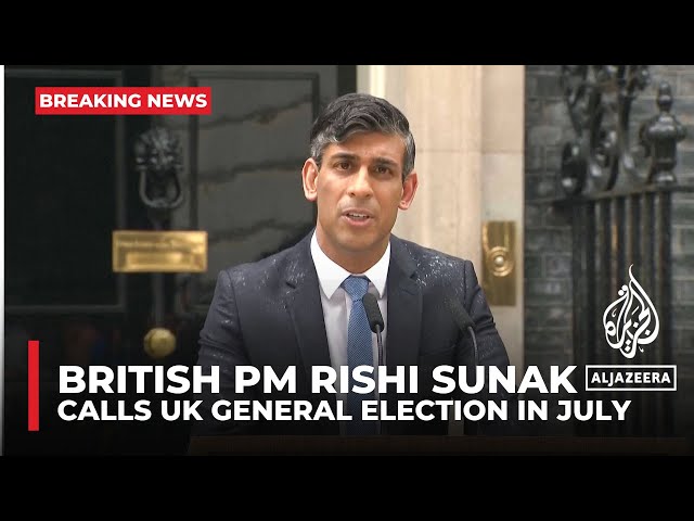 ⁣British PM Rishi Sunak calls snap general election on July 4