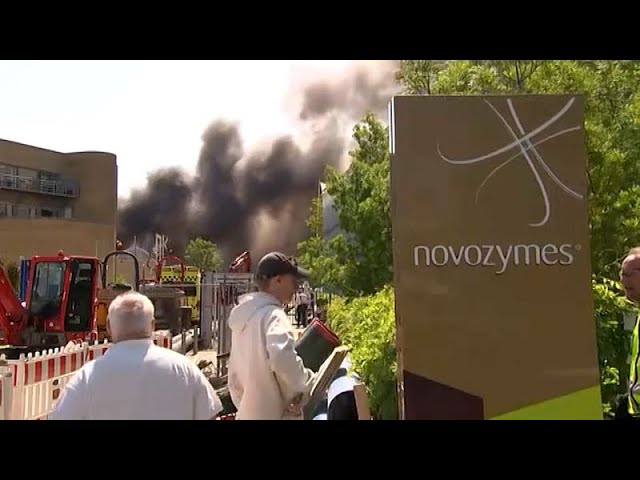 ⁣Major fire engulfs Danish pharmaceutical company Novo Nordisk