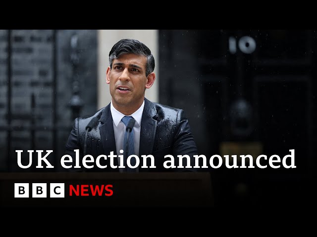 ⁣UK Prime Minister Rishi Sunak's full General Election announcement | BBC News