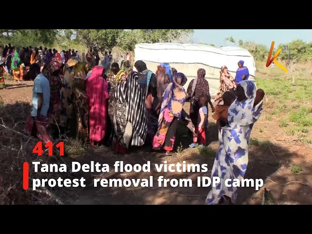 ⁣Tana Delta flood victims protest the decision to remove them from IDP camp