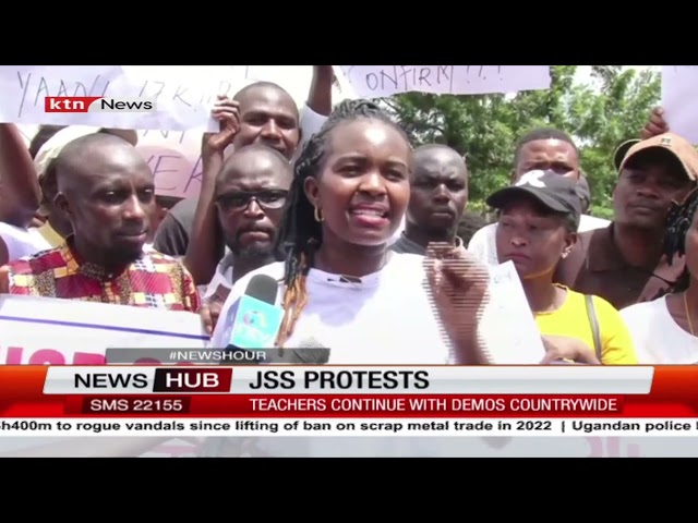 ⁣JSS teachers continue with their demonstrations countrywide