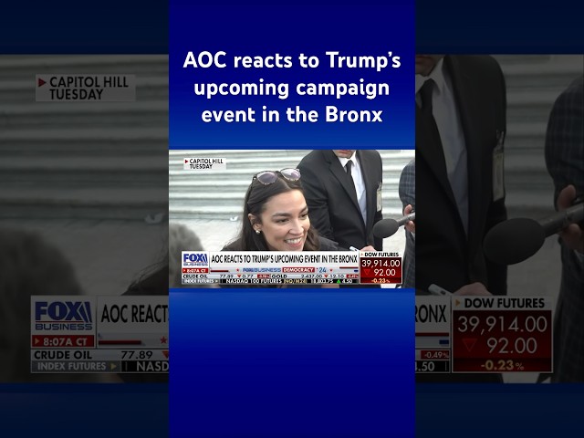 ⁣AOC hopes Trump supporters coming to Bronx rally pay ‘hefty congestion tax’ #shorts