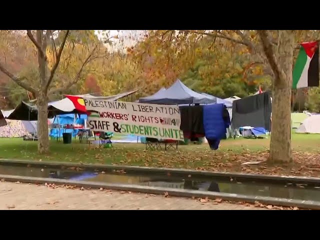 ⁣Pro-Palestine protesters end University of Melbourne encampment
