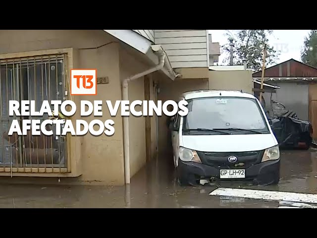 ⁣El relato de vecinos con sus casas anegadas por la lluvia en Quilicura