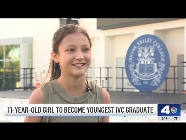 ⁣11-year-old girl to become youngest Irvine Valley College graduate