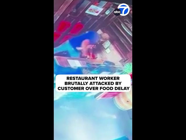 ⁣Restaurant worker brutally attacked by customer over food delay