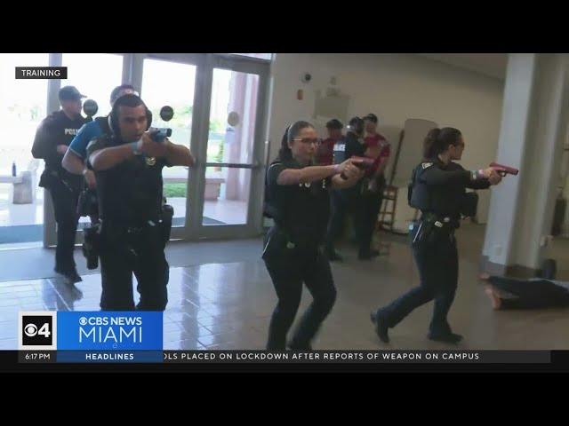 ⁣South Florida law enforcement undergo full-scale emergency response training at University of Miami
