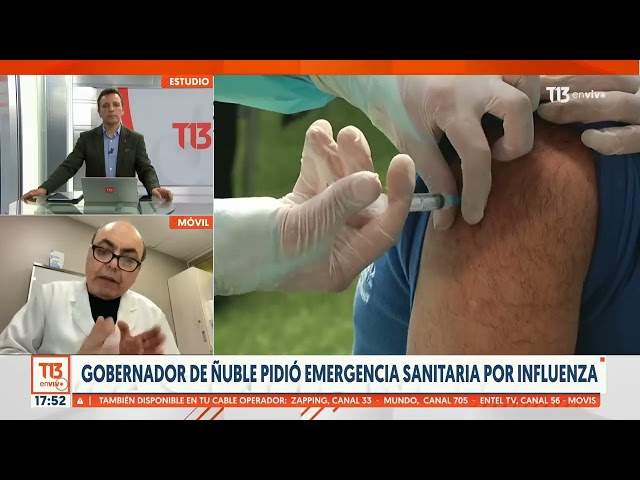 ⁣Piden decretar emergencia sanitaria en Ñuble: autoridades llaman a vacunarse contra la influenza