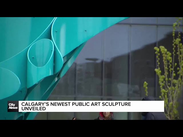 ⁣Calgary's newest public art sculpture unveiled