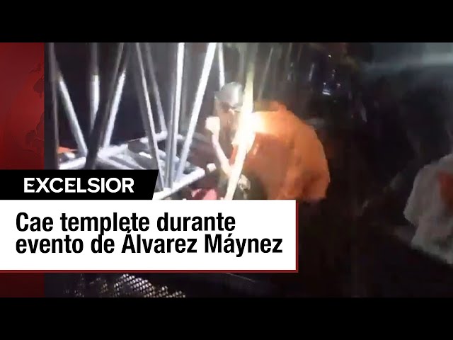 ⁣LO ÚLTIMO: Cae escenario donde Jorge Álvarez Máynez cerraba campaña