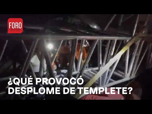 ⁣Desplome de templete en evento de campaña de Máynez habría sido por viento y lluvia - En Una Hora