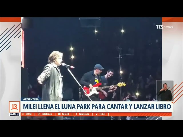 ⁣"Yo soy el león": Javier Milei llena el Luna Park para cantar y lanzar su libro