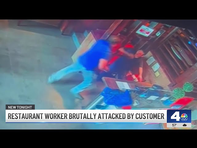 ⁣Downtown LA restaurant worker beaten by customer