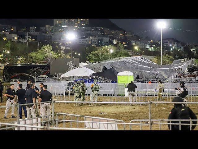 ⁣At least 9 dead after stage collapses at Mexico campaign rally