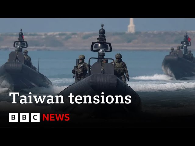 ⁣Taiwan condemns China military drills as 'irrational provocations' | BBC News