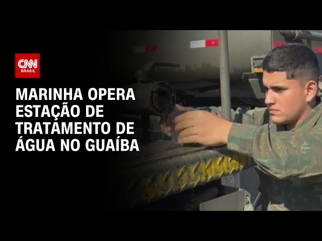 ⁣Marinha opera estação de tratamento de água no Guaíba | CNN NOVO DIA