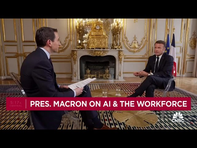 ⁣CNBC exclusive: French President Emmanuel Macron on AI, geopolitics and the economy