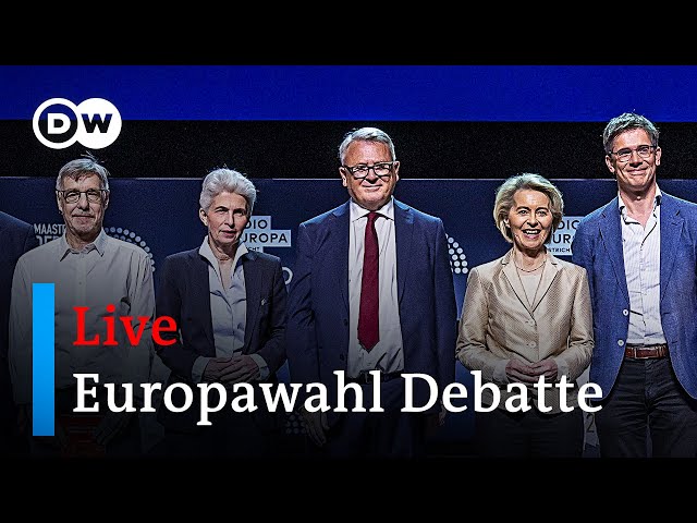 ⁣Europawahl: Live-Debatte der Spitzenkandidaten | DW Nachrichten