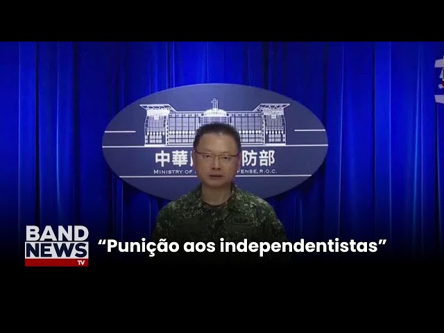 ⁣China realiza manobras militares ao redor de Taiwan | BandNews TV
