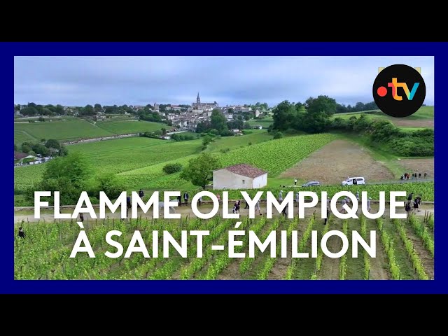 ⁣La flamme olympique à Saint-Émilion