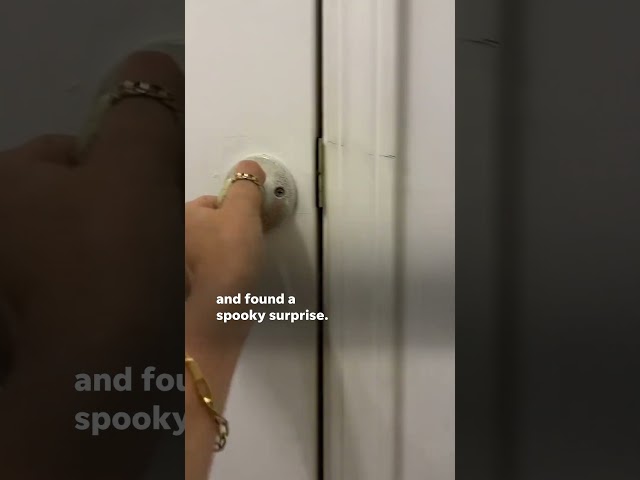 ⁣Viral video shows tiny door revealing spooky surprise #Shorts