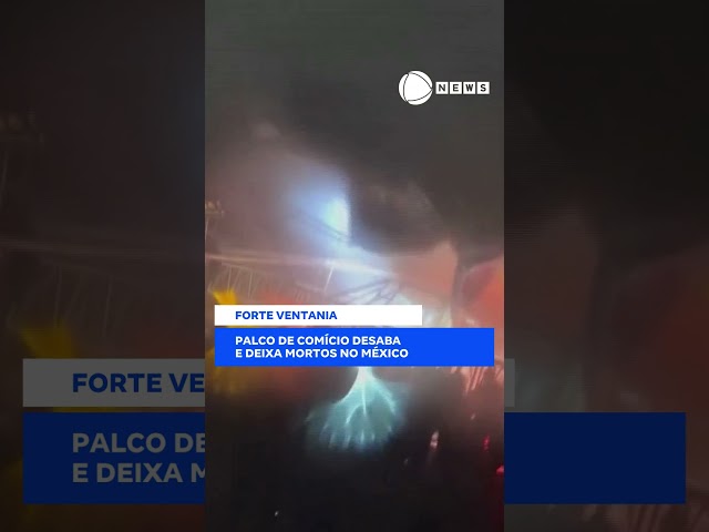 ⁣Palco de comício desaba e deixa mortos no México #Shorts