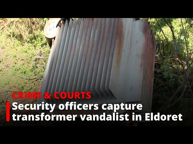 ⁣Security officers capture transformer vandalist in Eldoret amid rising thefts