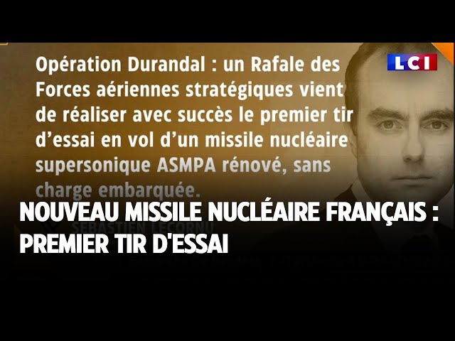 ⁣Nouveau missile nucléaire Français : premier tir d'essai