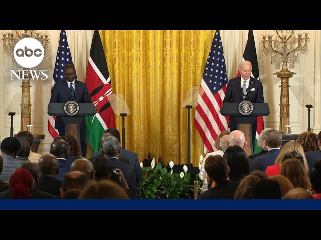 ⁣Biden, Kenyan President William Ruto give remarks following meeting
