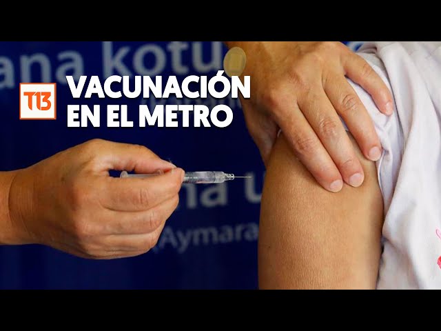 Vacunación contra la influenza y covid-19 en estaciones de Metro