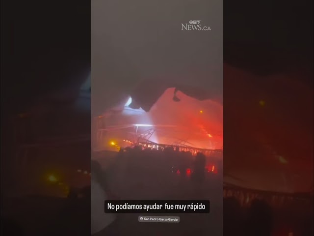 ⁣Multiple people dead after stage collapses at political rally in Mexico