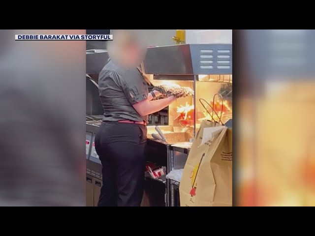 ⁣Across America: Fast food worker caught on camera doing this