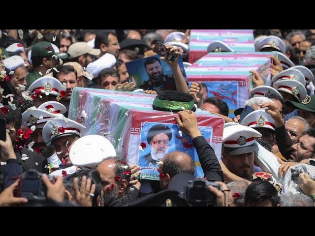 ⁣Iranian late president Raisi buried at holiest Shiite site after dying in helicopter crash