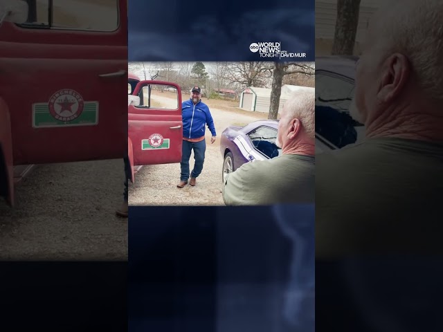 ⁣Grandson surprises grandfather by restoring his 1954 truck