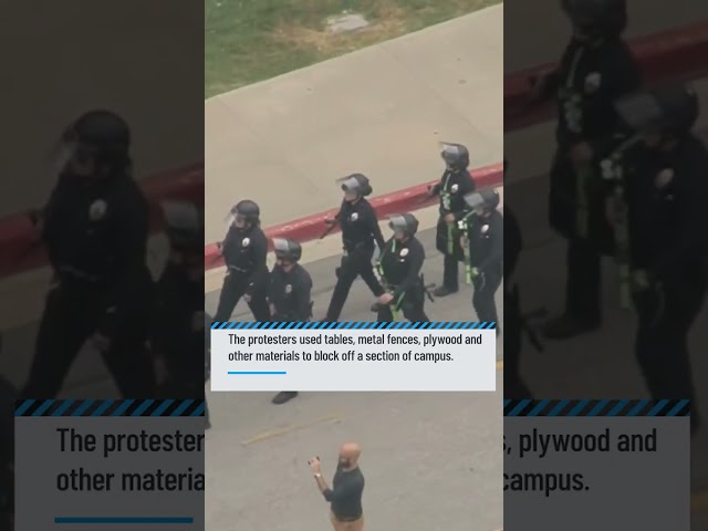 ⁣Protesters return to UCLA campus
