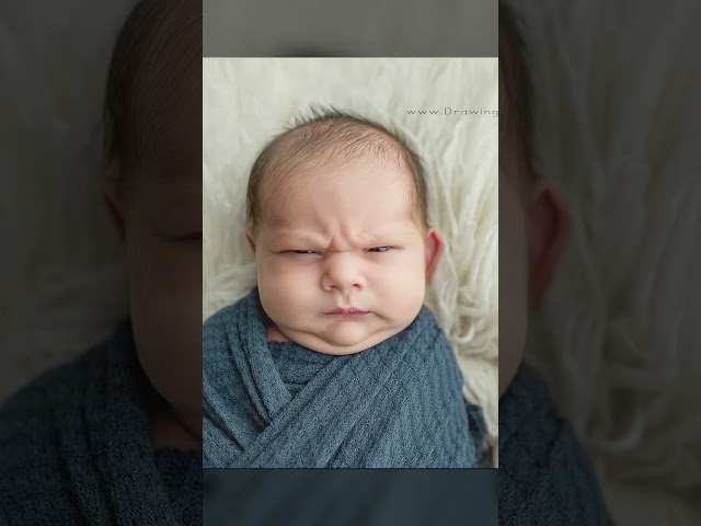 ⁣Ohio newborn's grumpy photoshoot goes viral #Shorts